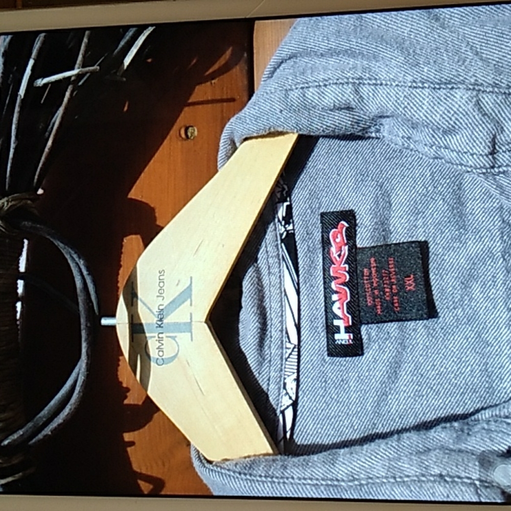 🛹 Tony Hawk GRAY VINTAGE Button Down SHIRT SKATEBOARD UniSex XXL